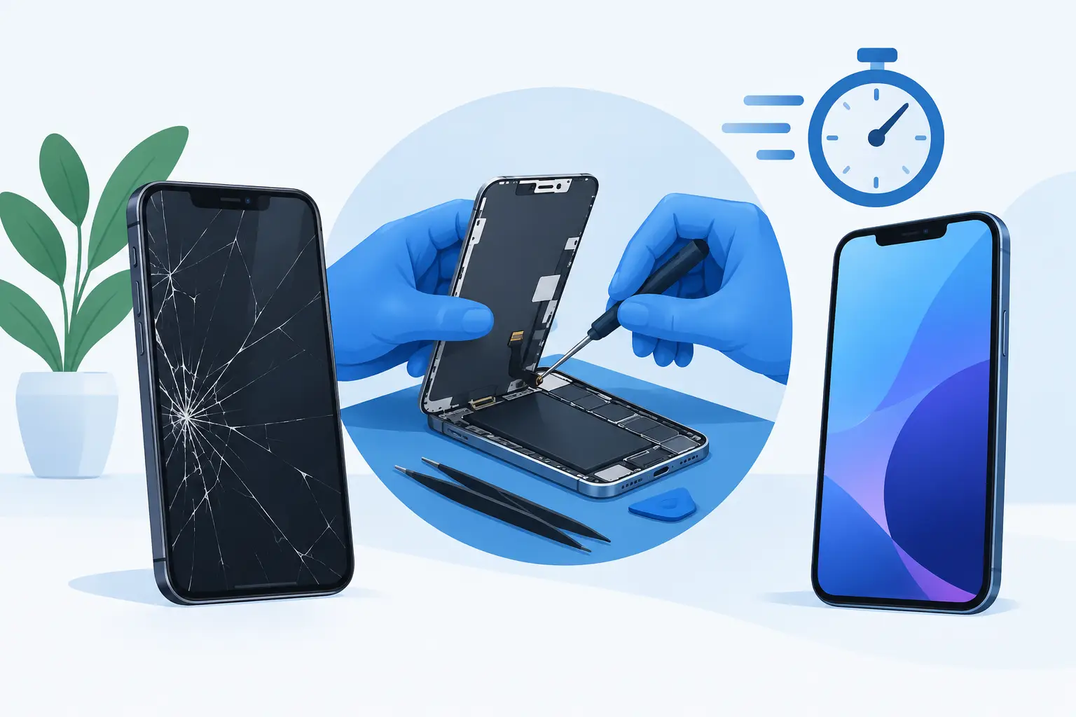 Koľko trvá oprava iPhone displeja v servise?