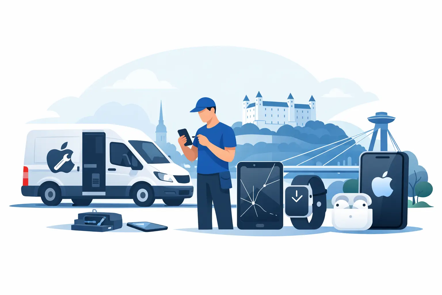 Mobile Apple repair in Bratislava with no waiting