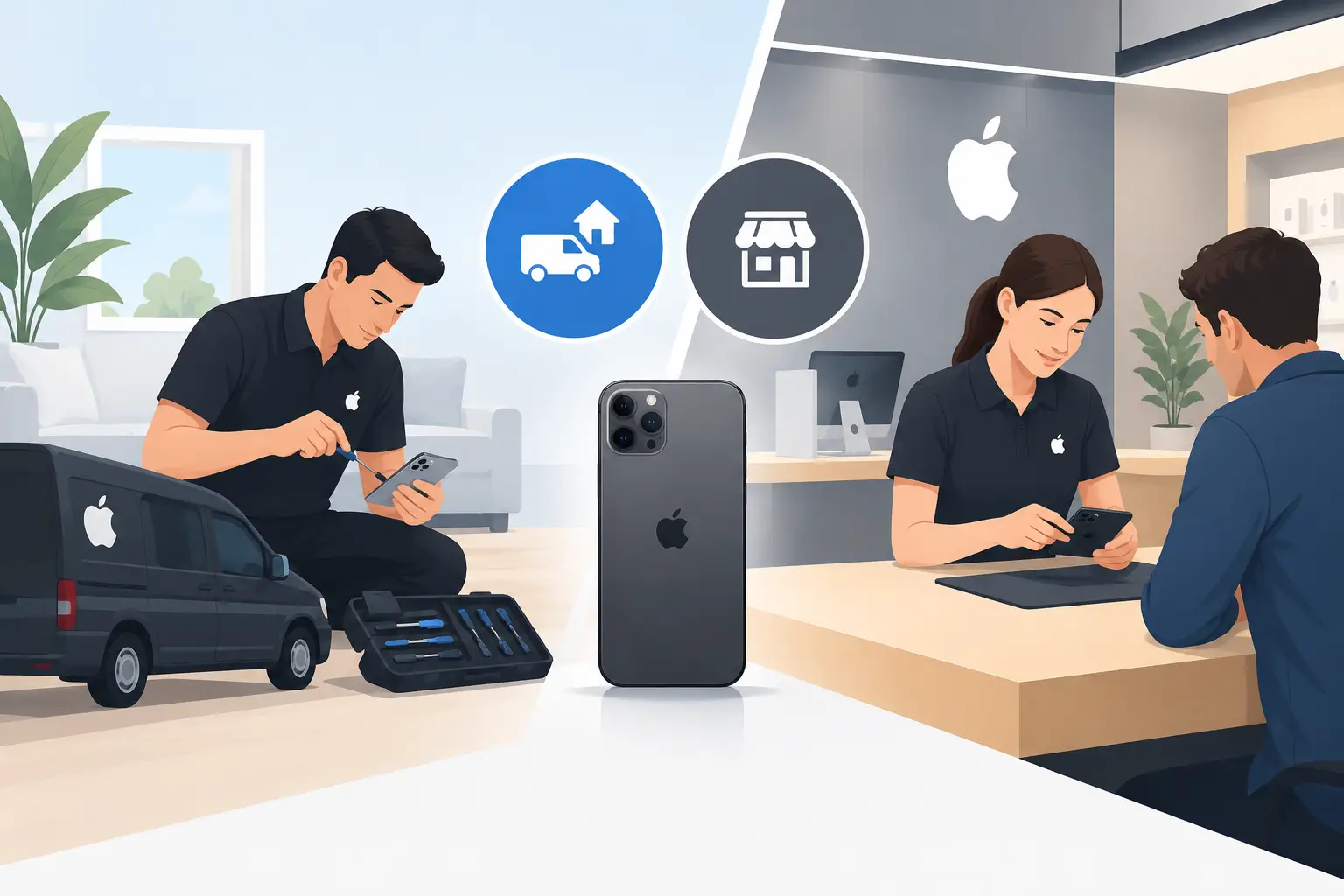 Mobilný versus kamenný Apple servis - čo vybrať?